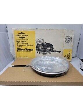 Vintage 1970 / West Bend 8” Sauce Pan Silver Stone 1179 USA